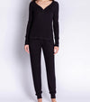 Textured Essentials Solid Black Long Sleeve