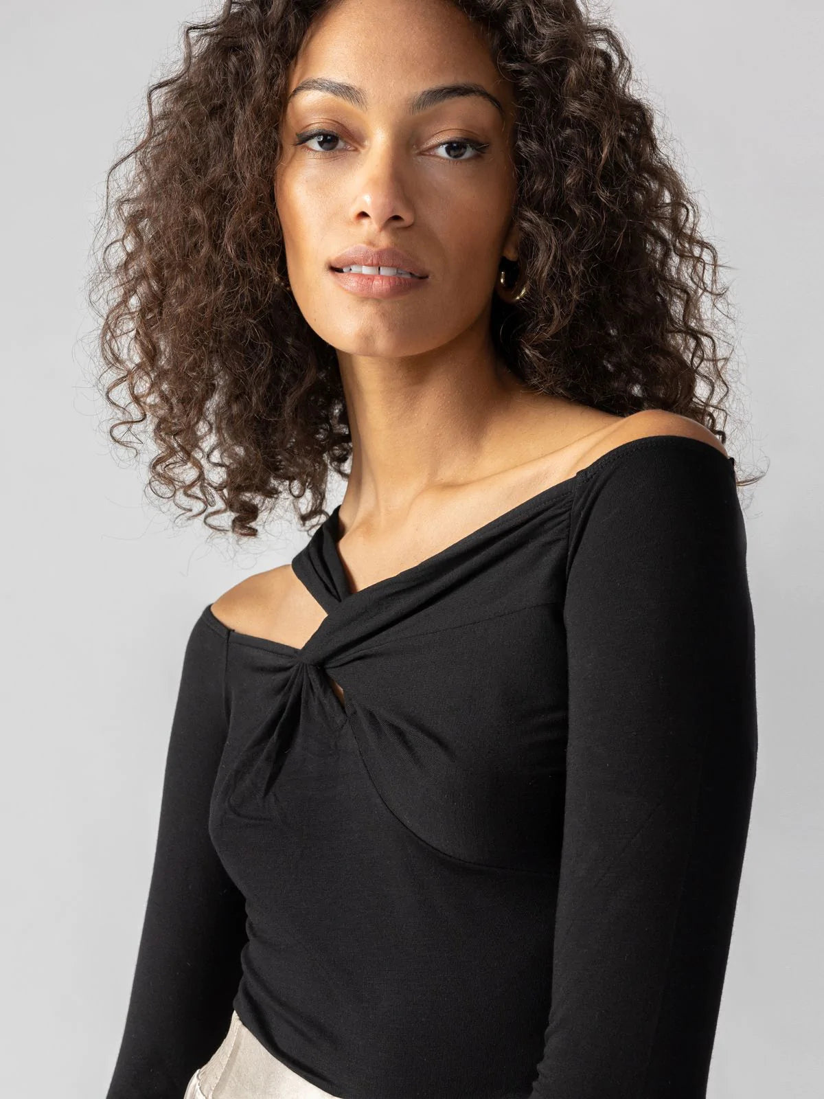 Heart Throb Knit Top — Black