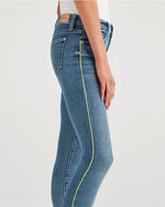 The Ankle Skinny with Neon Piping in Muse